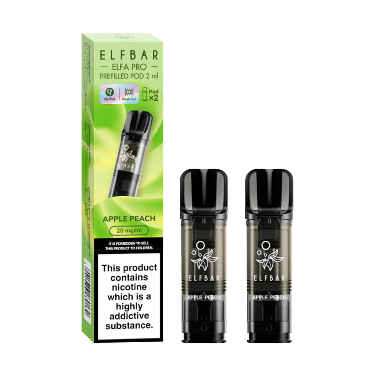 Apple Peach Duo ELF Bar ELFA Pro Prefilled Pods