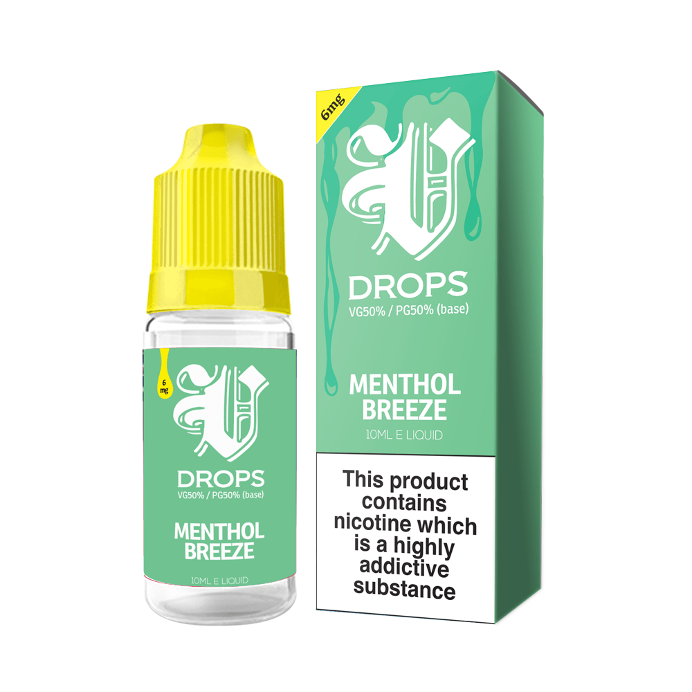 Menthol Breeze E-Liquid V Drops - Rainbow Range